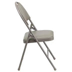 Extra Large Ultra-Premium Triple Braced Metal Folding Chair with Easy-Carry Handle