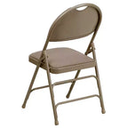 Extra Large Ultra-Premium Triple Braced Metal Folding Chair with Easy-Carry Handle