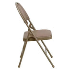 Extra Large Ultra-Premium Triple Braced Metal Folding Chair with Easy-Carry Handle