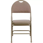 Extra Large Ultra-Premium Triple Braced Metal Folding Chair with Easy-Carry Handle
