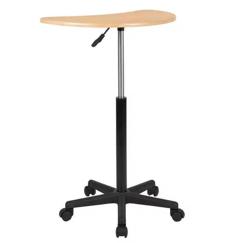 Sit to Stand Mobile Laptop Computer Desk - Portable Rolling Standing Desk