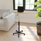 Sit to Stand Mobile Laptop Computer Desk - Portable Rolling Standing Desk