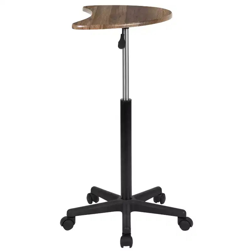 Sit to Stand Mobile Laptop Computer Desk - Portable Rolling Standing Desk