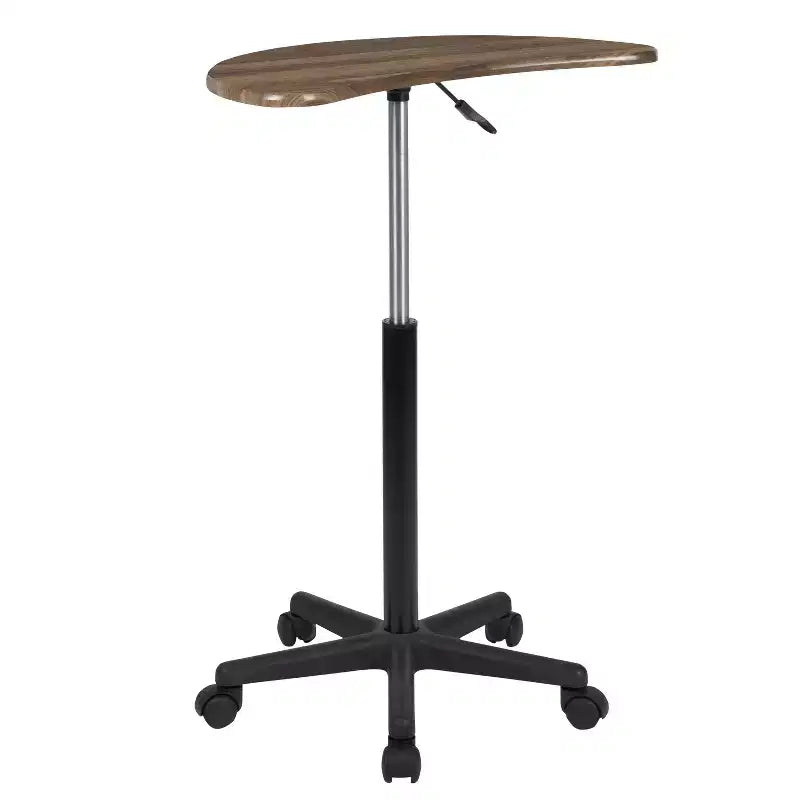 Sit to Stand Mobile Laptop Computer Desk - Portable Rolling Standing Desk