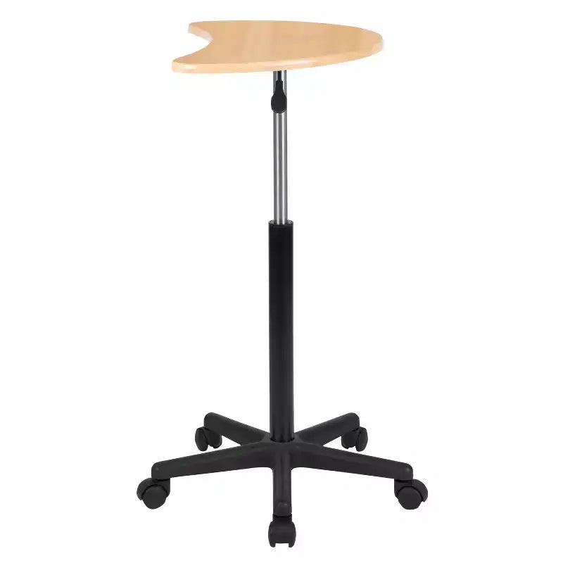 Sit to Stand Mobile Laptop Computer Desk - Portable Rolling Standing Desk