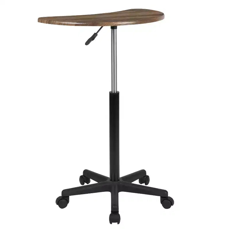 Sit to Stand Mobile Laptop Computer Desk - Portable Rolling Standing Desk