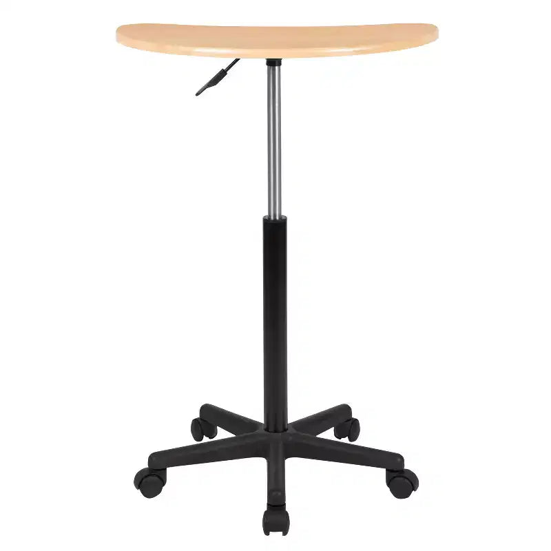 Sit to Stand Mobile Laptop Computer Desk - Portable Rolling Standing Desk