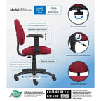 Deluxe Posture Chair with Adjustable Arms -