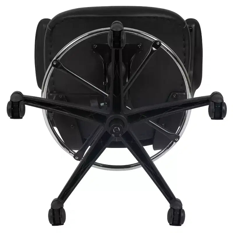 Mid-Back Mesh Ergonomic Drafting Chair with Foot Ring and Flip-Up Arms