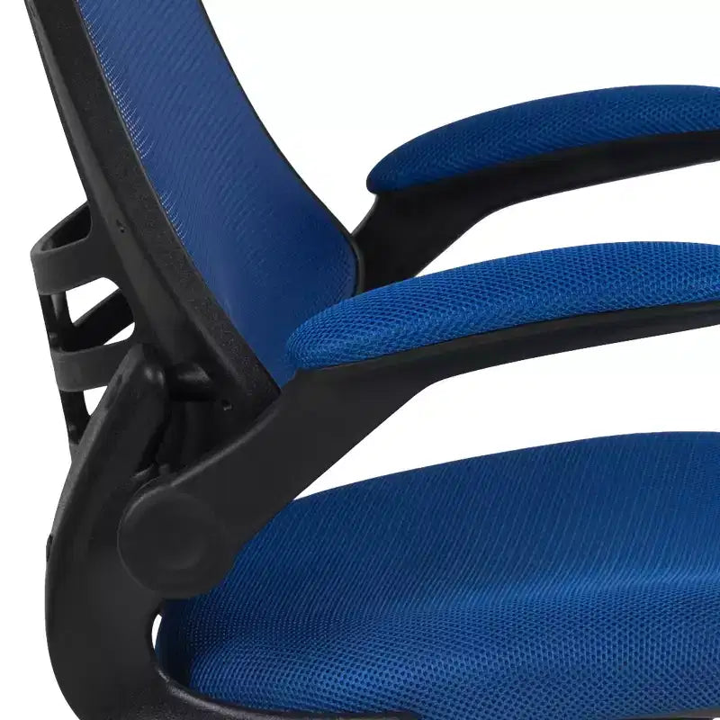 Mid-Back Mesh Ergonomic Drafting Chair with Foot Ring and Flip-Up Arms