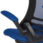 Mid-Back Mesh Ergonomic Drafting Chair with Foot Ring and Flip-Up Arms