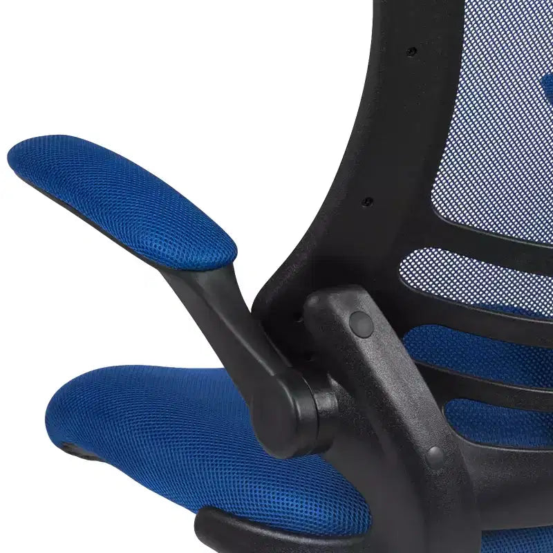 Mid-Back Mesh Ergonomic Drafting Chair with Foot Ring and Flip-Up Arms