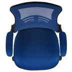 Mid-Back Mesh Ergonomic Drafting Chair with Foot Ring and Flip-Up Arms