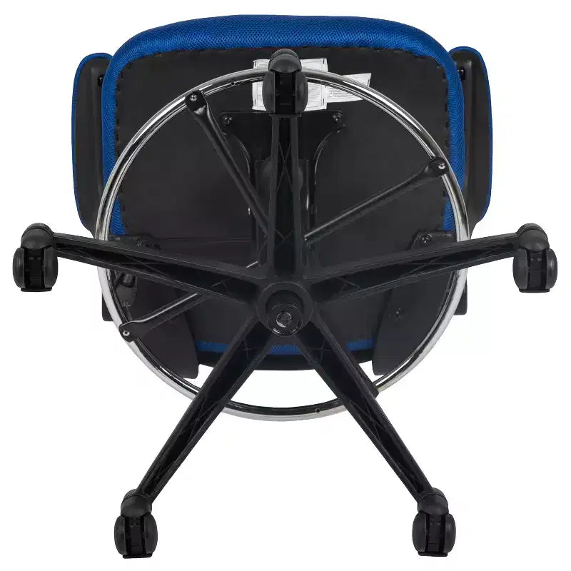 Mid-Back Mesh Ergonomic Drafting Chair with Foot Ring and Flip-Up Arms