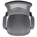 Mid-Back Mesh Ergonomic Drafting Chair with Foot Ring and Flip-Up Arms