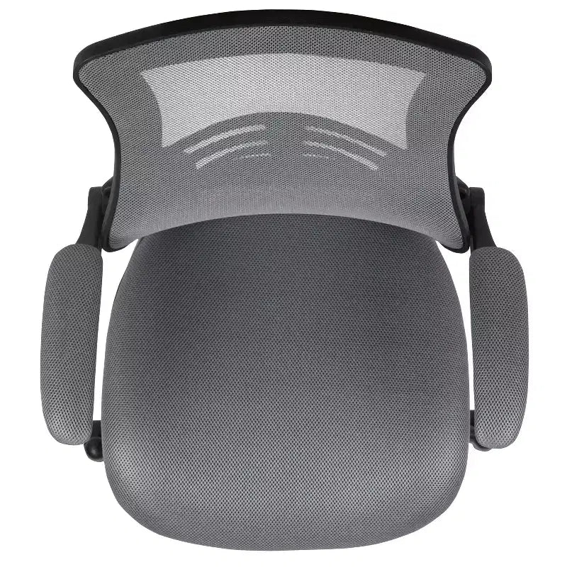 Mid-Back Mesh Ergonomic Drafting Chair with Foot Ring and Flip-Up Arms
