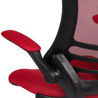 Mid-Back Mesh Ergonomic Drafting Chair with Foot Ring and Flip-Up Arms