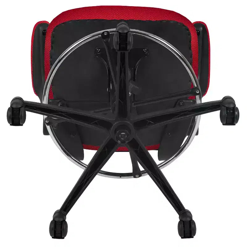 Mid-Back Mesh Ergonomic Drafting Chair with Foot Ring and Flip-Up Arms