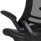 Mid-Back Mesh Ergonomic Drafting Chair with Foot Ring and Flip-Up Arms