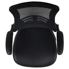 Mid-Back Mesh Ergonomic Drafting Chair with Foot Ring and Flip-Up Arms