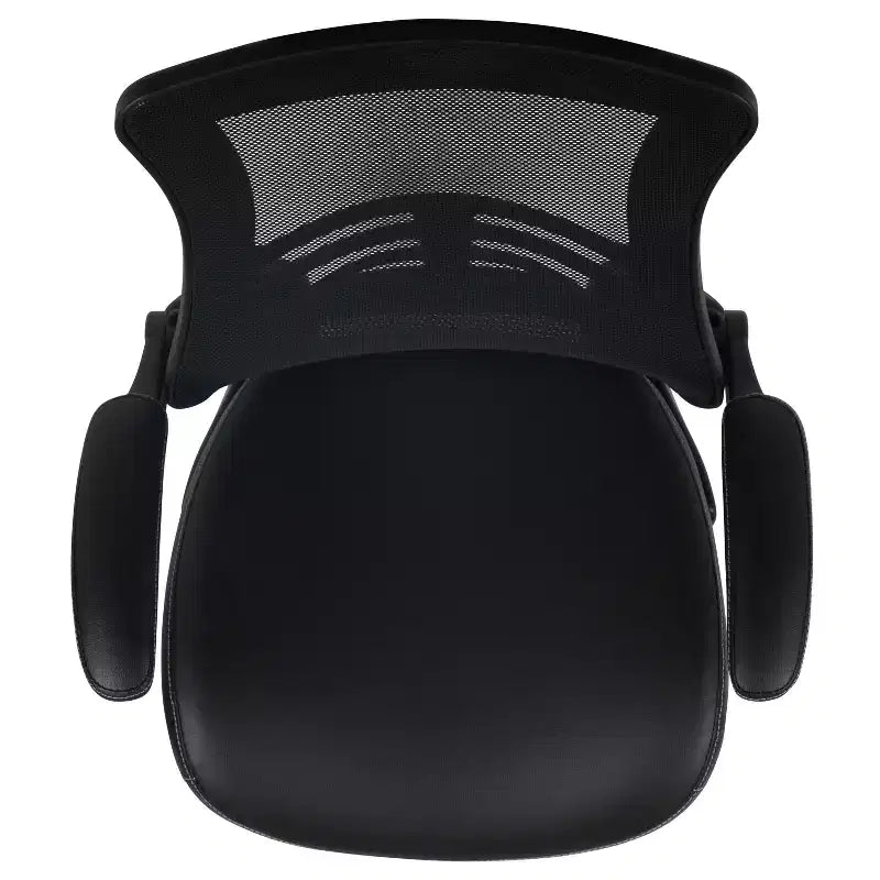 Mid-Back Mesh Ergonomic Drafting Chair with Foot Ring and Flip-Up Arms