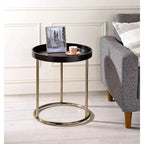 21.75 Mid-Century Lipped Edge Accent Table -
