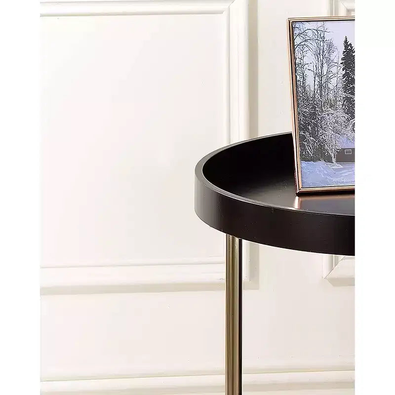 21.75 Mid-Century Lipped Edge Accent Table -