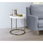 21.75 Mid-Century Lipped Edge Accent Table -