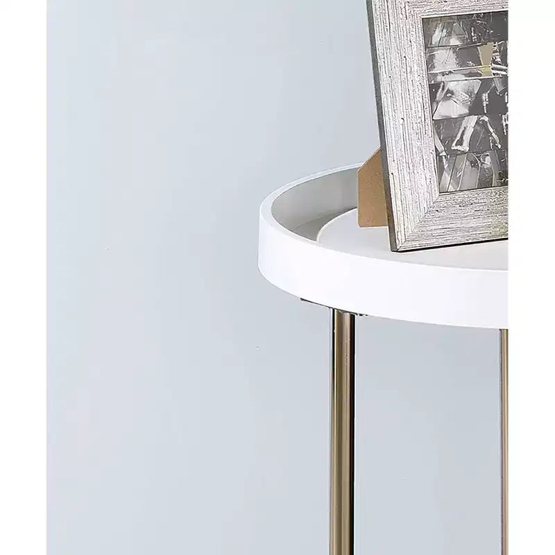 21.75 Mid-Century Lipped Edge Accent Table -