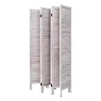 67'' High 6 Panel Room Divider Furniture Classic Venetian Wooden Slat Home
