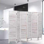 67'' High 6 Panel Room Divider Furniture Classic Venetian Wooden Slat Home