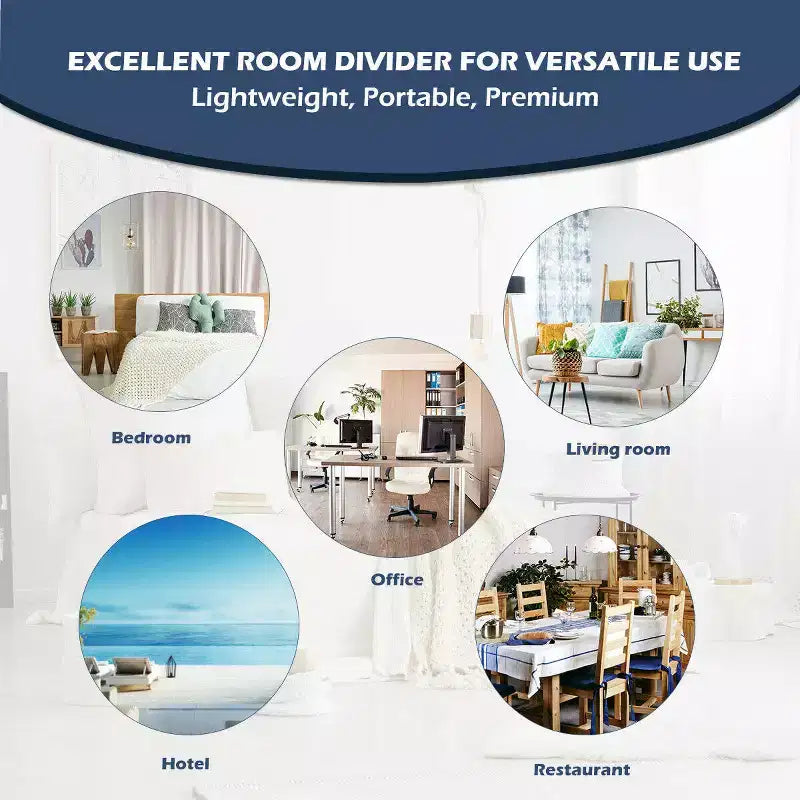 67'' High 6 Panel Room Divider Furniture Classic Venetian Wooden Slat Home