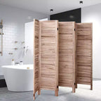 67'' High 6 Panel Room Divider Furniture Classic Venetian Wooden Slat Home