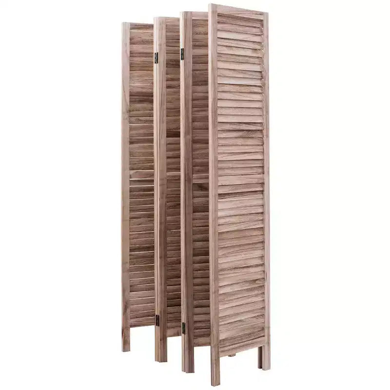 67'' High 6 Panel Room Divider Furniture Classic Venetian Wooden Slat Home