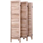 67'' High 6 Panel Room Divider Furniture Classic Venetian Wooden Slat Home