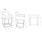 Metal Counter Height Barstool -
