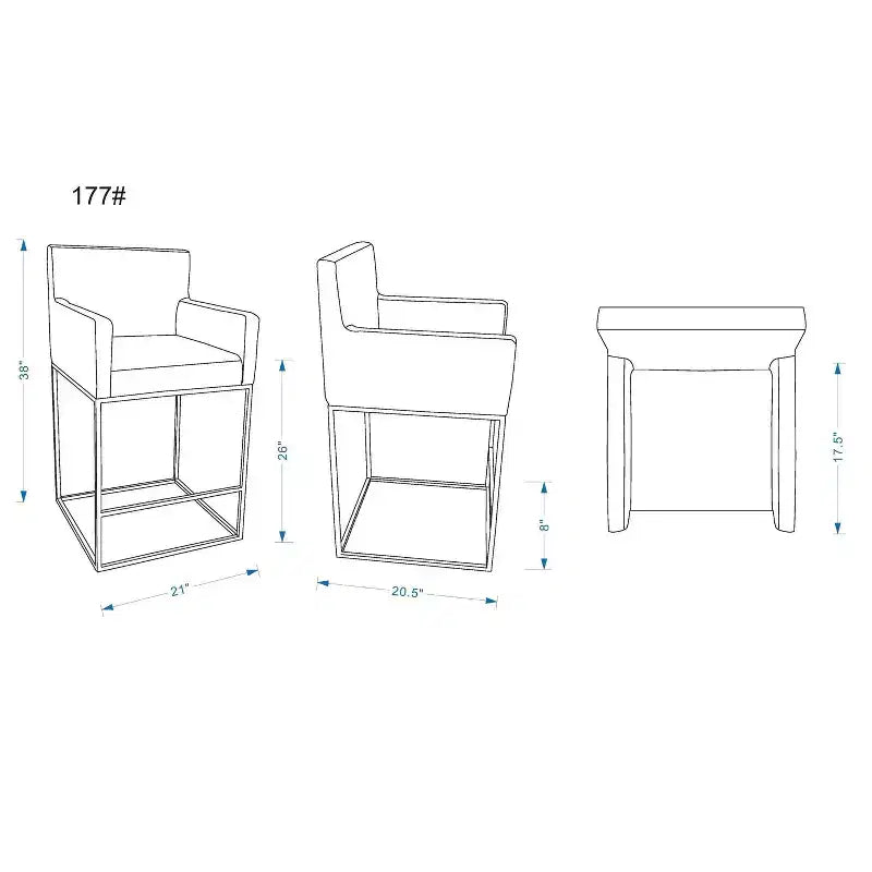 Metal Counter Height Barstool -
