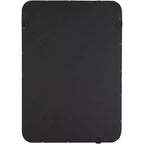 Rounded Edge Rectangular Vanity Wall Mirror Modern Beveled Black Iron Frame 24 Wide for Bathroom Bedroom Living Room Home Entryway