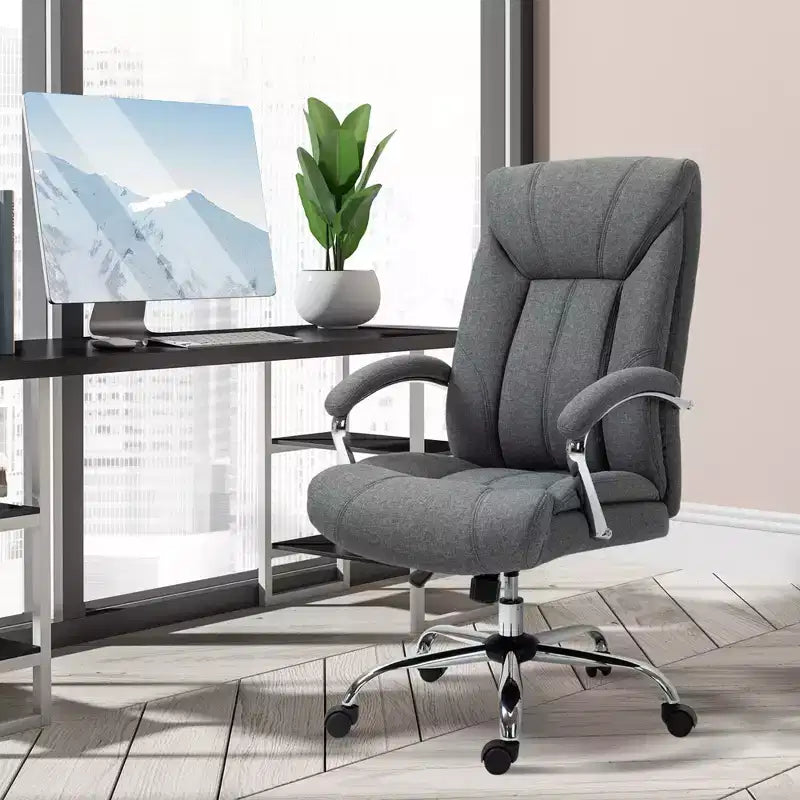 High Back Home Office Chair, Computer Desk Chair with Lumbar Back Support and Adjustable Height