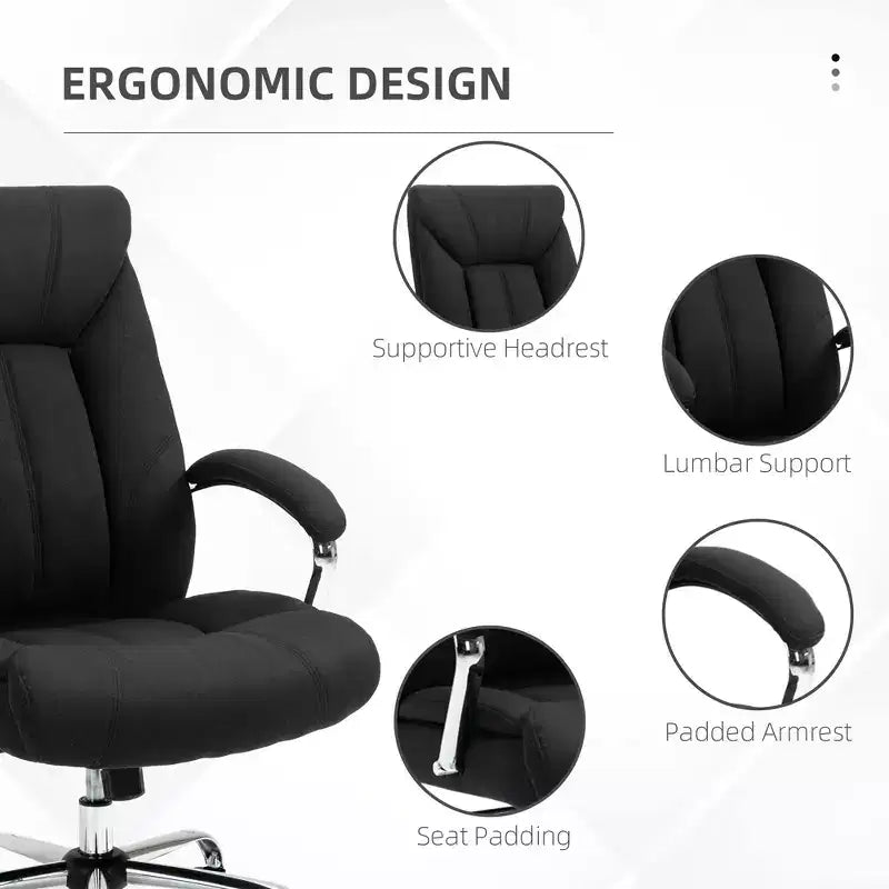 High Back Home Office Chair, Computer Desk Chair with Lumbar Back Support and Adjustable Height
