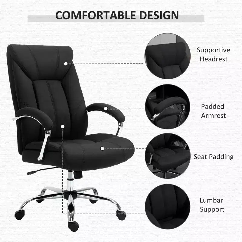 High Back Home Office Chair, Computer Desk Chair with Lumbar Back Support and Adjustable Height