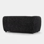Furniture of America Vanessa – nowoczesna dwuosobowa sofa z zaokrąglonymi podłokietnikami i tapicerką bouclé, mała sofa z poduszką siedziskową i drewnianymi nogami