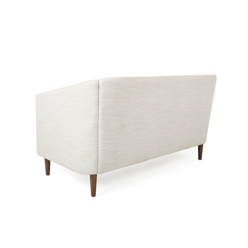Cantrell modernes Zweisitzer-Sofa aus Kunstleder mit Knopfheftung von Christopher Knight Home