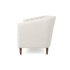 Cantrell modernes Zweisitzer-Sofa aus Kunstleder mit Knopfheftung von Christopher Knight Home