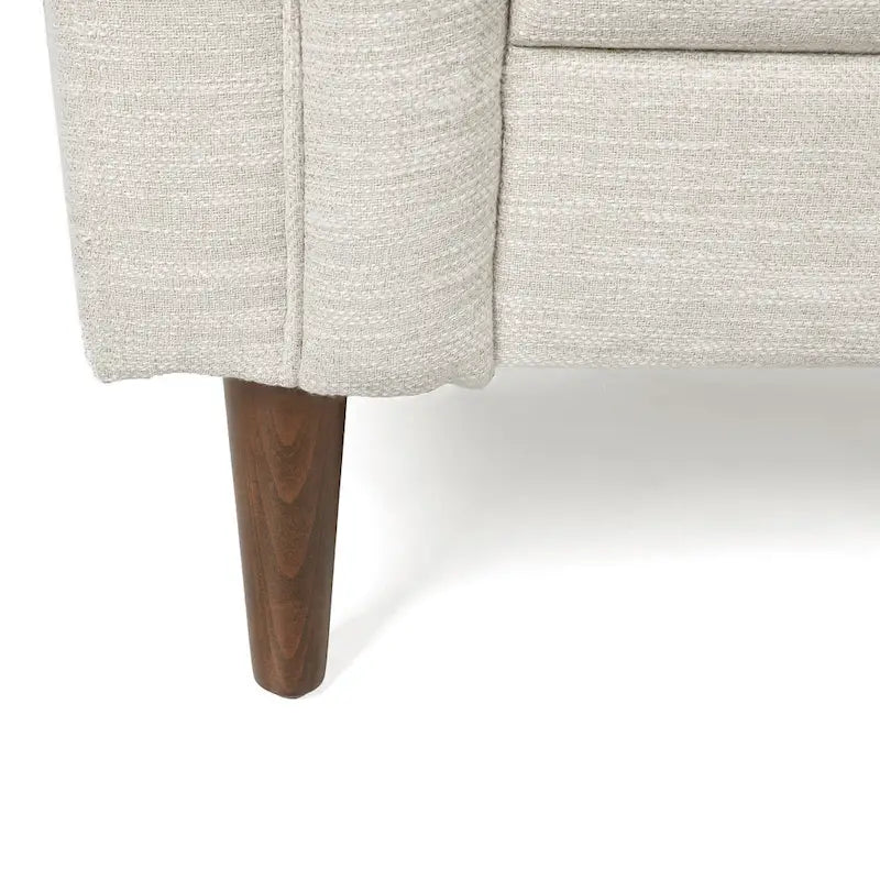 Cantrell modernes Zweisitzer-Sofa aus Kunstleder mit Knopfheftung von Christopher Knight Home