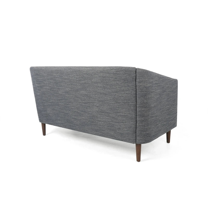 Cantrell modernes Zweisitzer-Sofa aus Kunstleder mit Knopfheftung von Christopher Knight Home