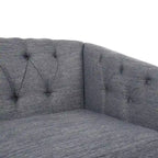 Cantrell modernes Zweisitzer-Sofa aus Kunstleder mit Knopfheftung von Christopher Knight Home