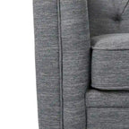 Cantrell modernes Zweisitzer-Sofa aus Kunstleder mit Knopfheftung von Christopher Knight Home