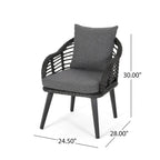 Chadbourne moderne boho-binnenloungeset van wicker met bijzettafel, van Christopher Knight Home