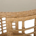 Chadbourne moderne boho-binnenloungeset van wicker met bijzettafel, van Christopher Knight Home